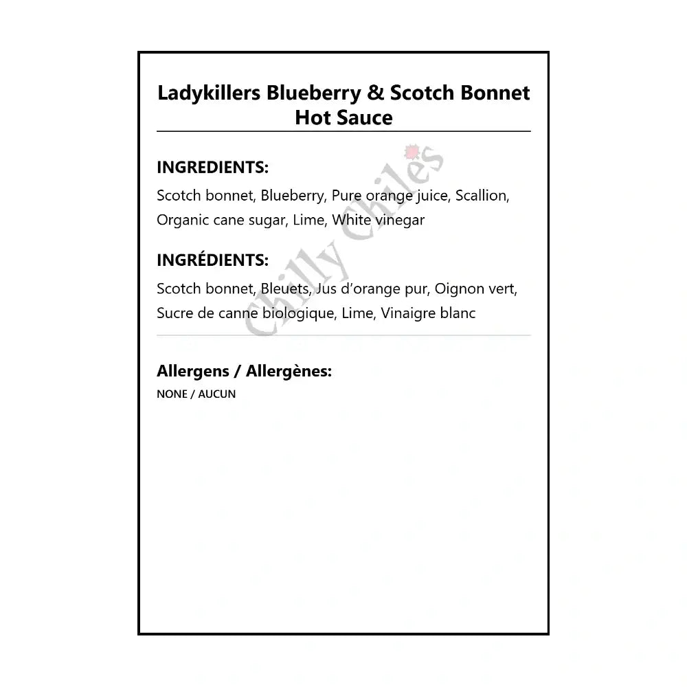 Ladykillers Blueberry & Bonnet Hot Sauce - Hot Sauce