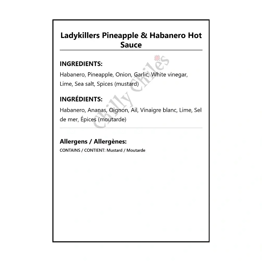 Ladykillers Pineapple & Habanero Hot Sauce - Hot Sauce