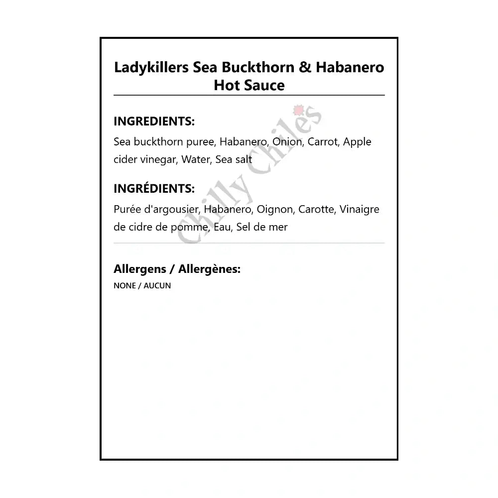 Ladykillers Sea Buckthorn & Habanero Hot Sauce - Hot Sauce