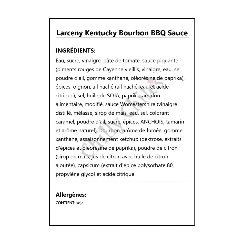 Larceny Kentucky Bourbon BBQ Sauce - BBQ Sauce