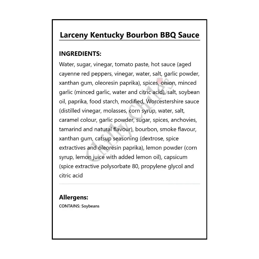 Larceny Kentucky Bourbon BBQ Sauce - BBQ Sauce