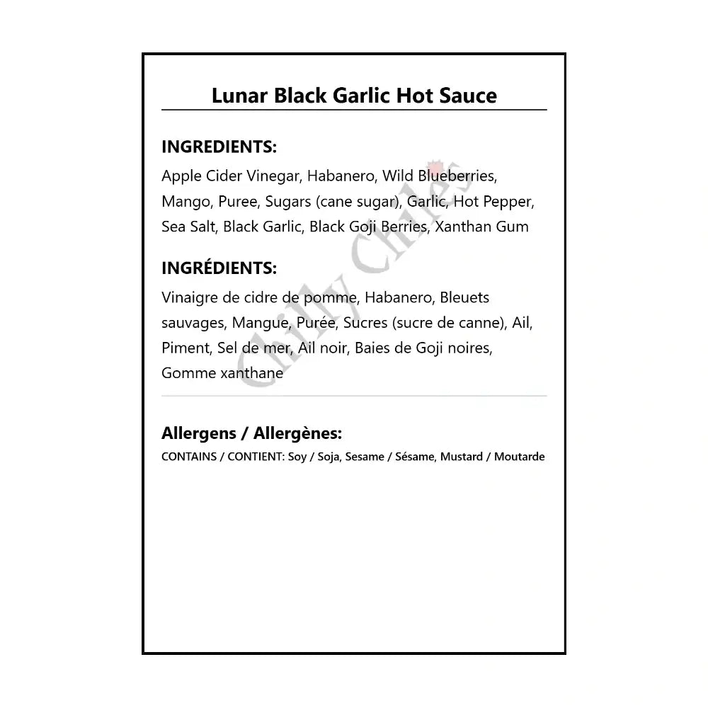 Lunar Black Garlic Hot Sauce - Hot Sauce