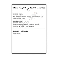 Marie Sharp’s Fiery Hot Habanero Hot Sauce - Hot Sauce