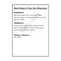 Marie Sharp’s In Your Face Wing Sauce - Wing Sauce