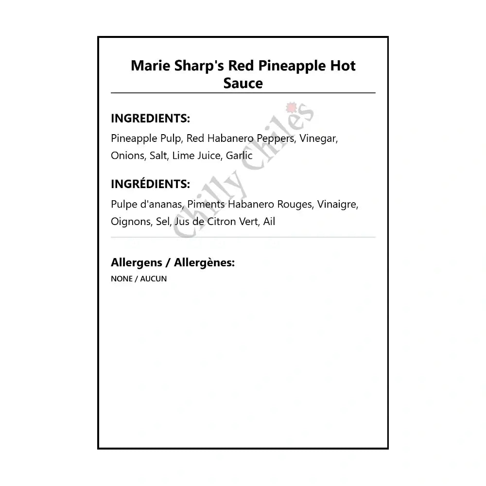 Marie Sharp’s Red Pineapple Hot Sauce - Hot Sauce