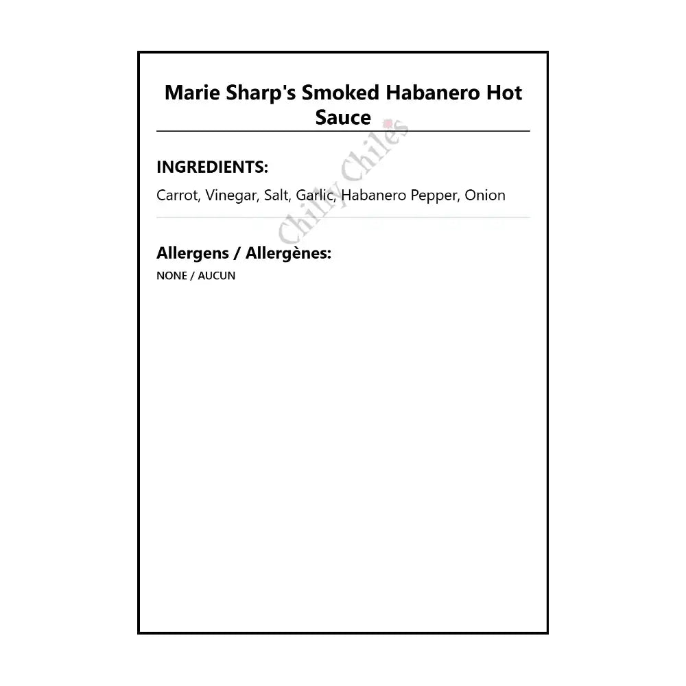 Marie Sharp’s Smoked Habanero Hot Sauce - Hot Sauce