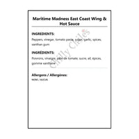 Maritime Madness East Coast Wing & Hot Sauce - Wing Sauce