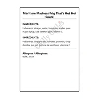Maritime Madness Frig That’s Hot Hot Sauce - Hot Sauce
