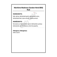 Maritime Madness Garden Herb BBQ Rub - Spice/Peppers