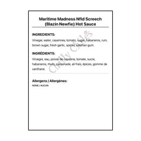 Maritime Madness Nfld Screech (Blazin Newfie) Hot Sauce - Hot Sauce