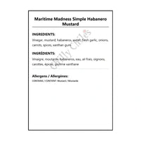 Maritime Madness Simple Habanero Mustard - Hot Sauce