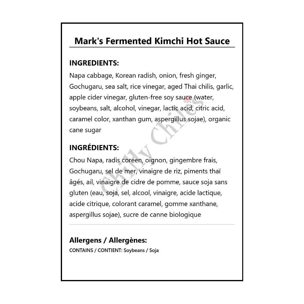 Mark’s Fermented Kimchi Hot Sauce - Hot Sauce