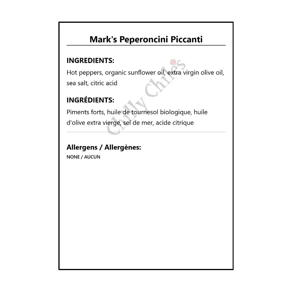 Mark’s Peperoncini Piccanti - Condiments
