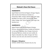 Matouk’s Soca Hot Sauce - Hot Sauce