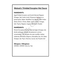 Matouk’s Trinidad Scorpion Hot Sauce - Hot Sauce