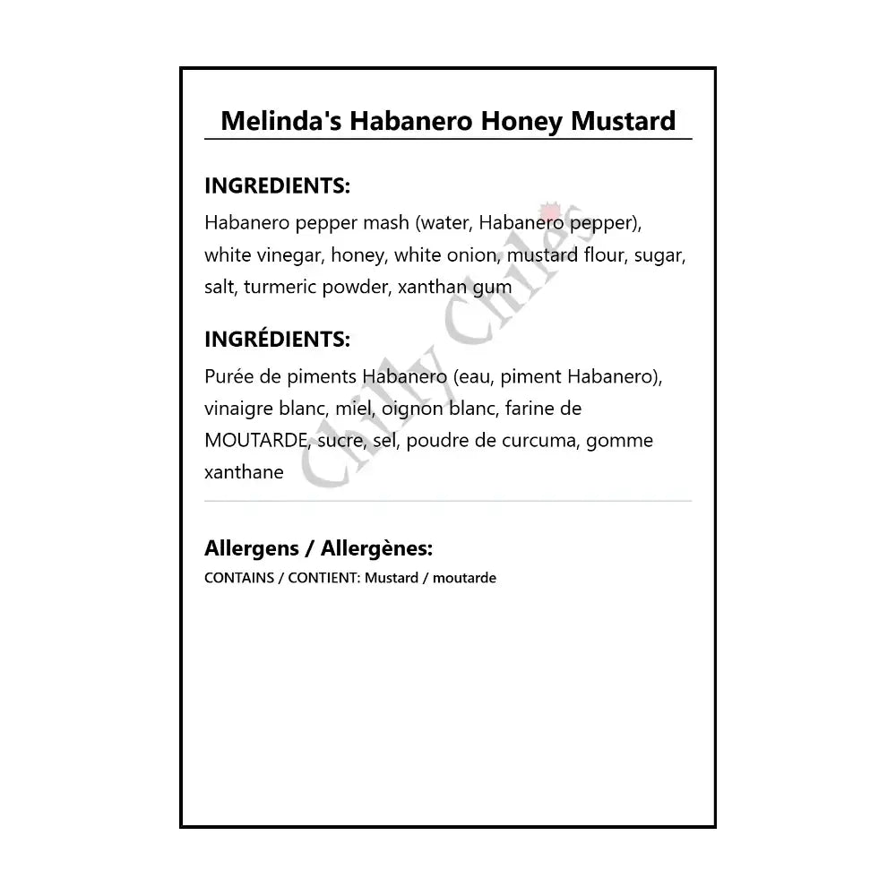 Melinda’s Habanero Honey Mustard - Mustard