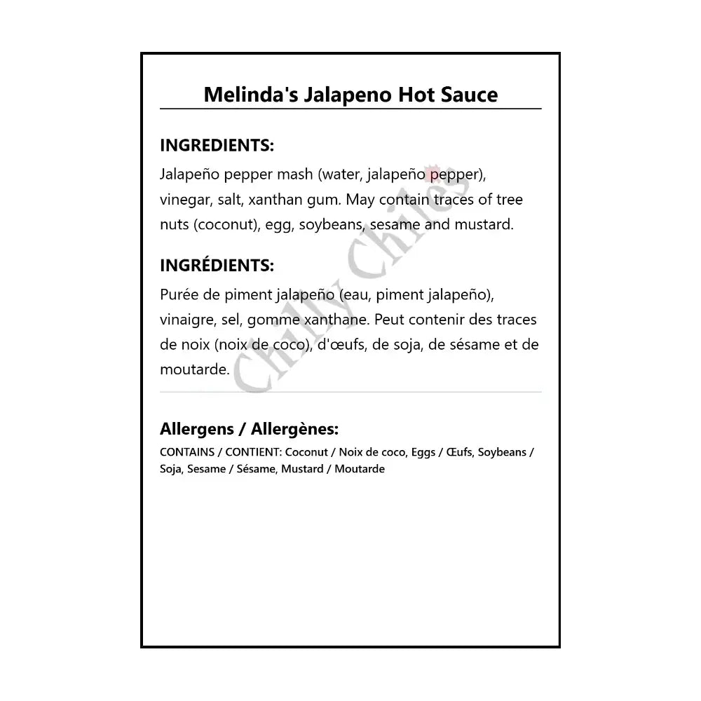 Melinda’s Jalapeno Hot Sauce - Hot Sauce