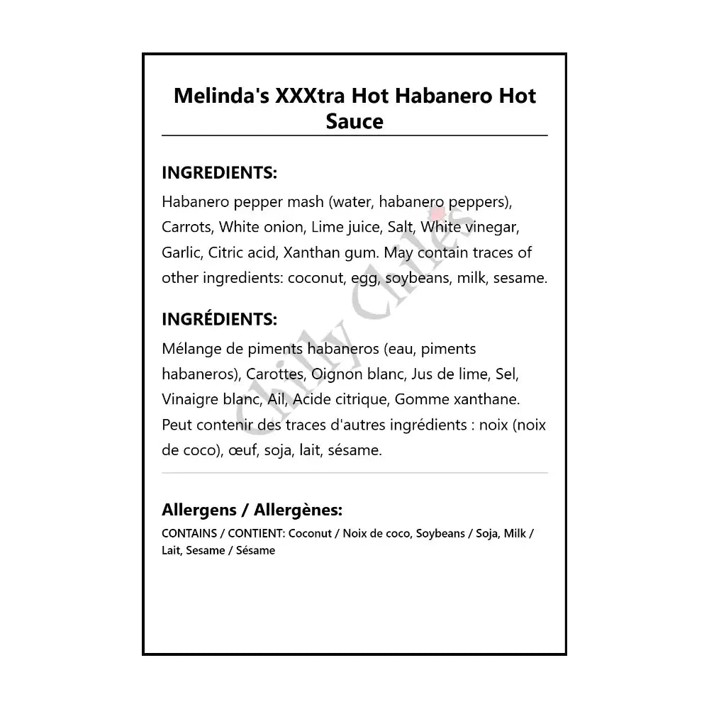 Melinda’s XXXtra Hot Habanero Hot Sauce - Hot Sauce