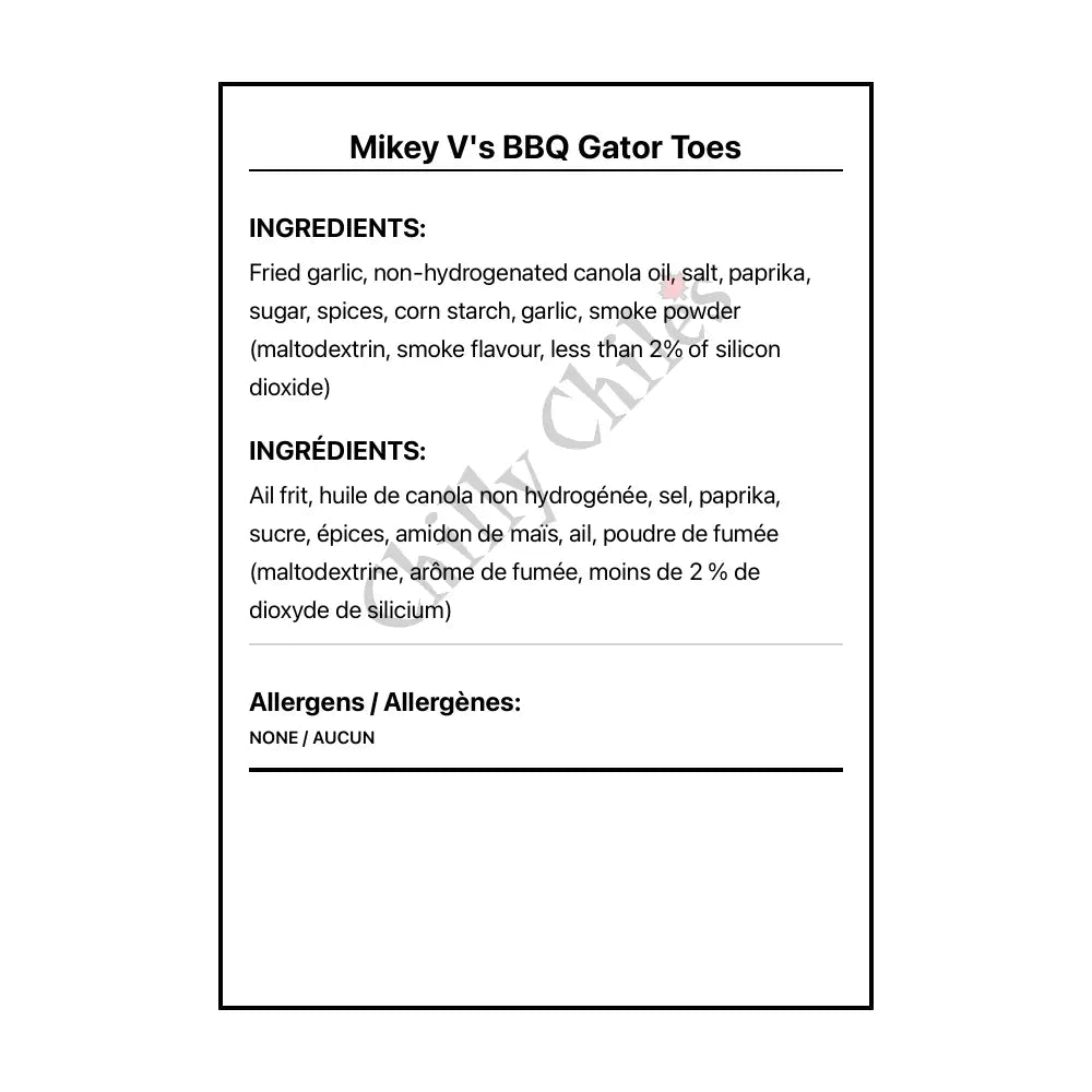 Mikey V’s BBQ Gator Toes - Snacks