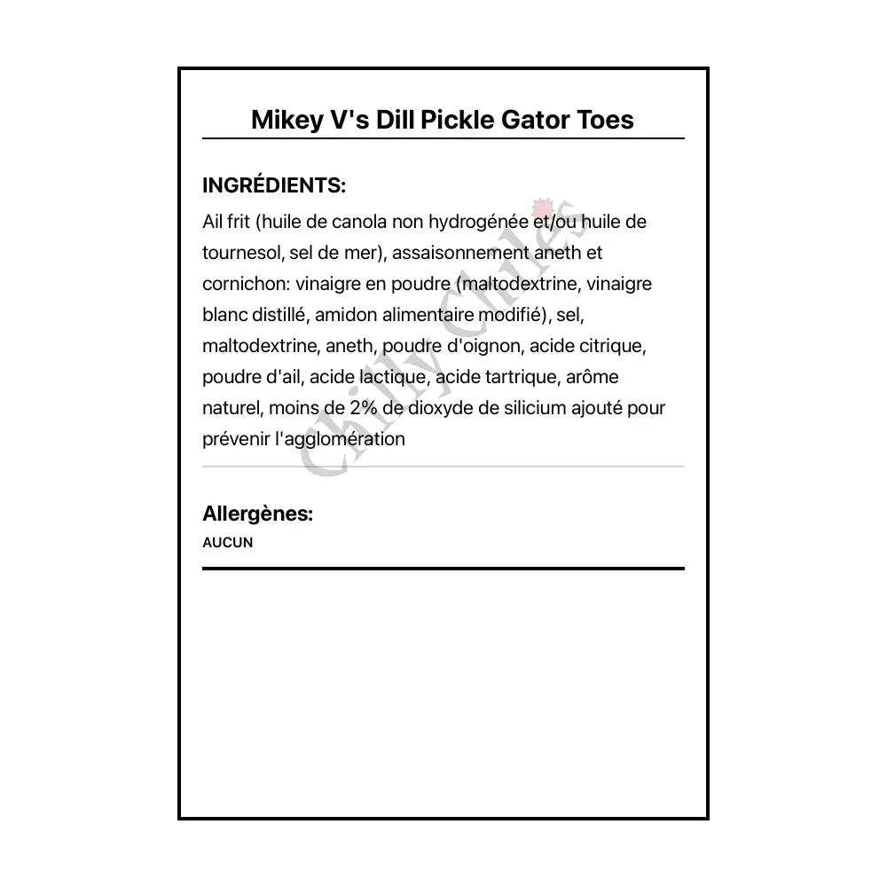 Mikey V’s Dill Pickle Gator Toes - Snacks