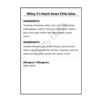 Mikey V’s Hatch Green Chile Salsa - Salsa
