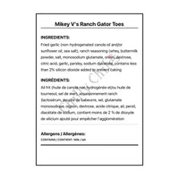 Mikey V’s Ranch Gator Toes - Snacks