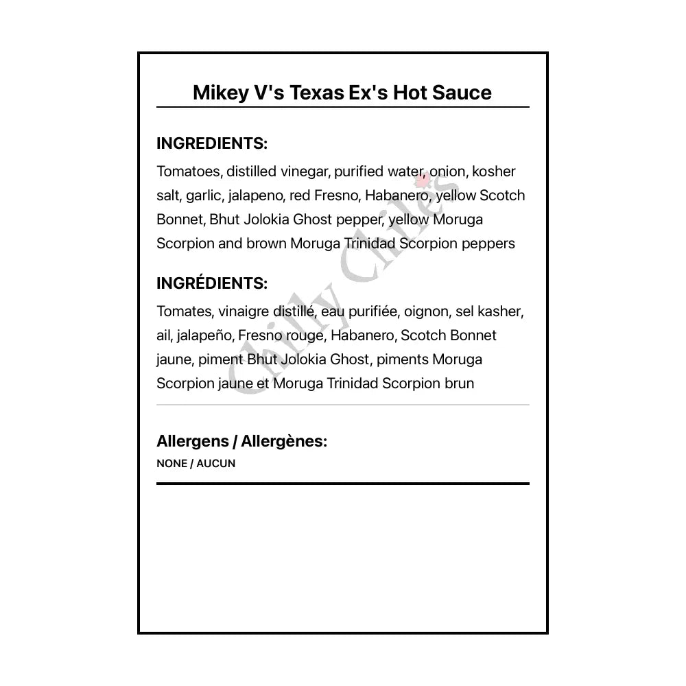 Mikey V’s Texas Ex’s Hot Sauce - Hot Sauce