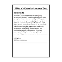 Mikey V’s White Cheddar Gator Toes - Snacks