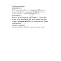 Mild Hunters Sausage - Other