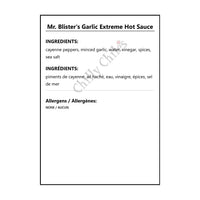 Mr. Blister’s Garlic Extreme Hot Sauce - Hot Sauce