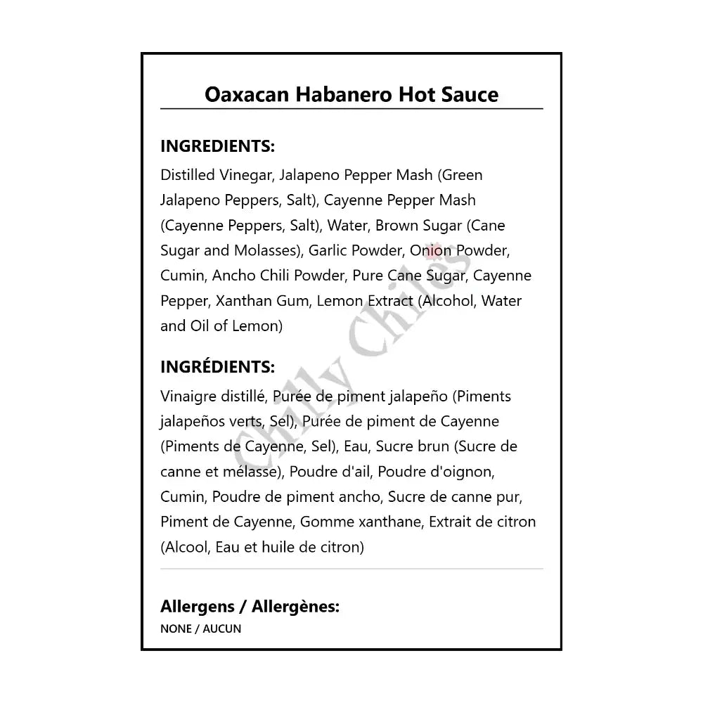 Oaxacan Habanero Hot Sauce - Hot Sauce