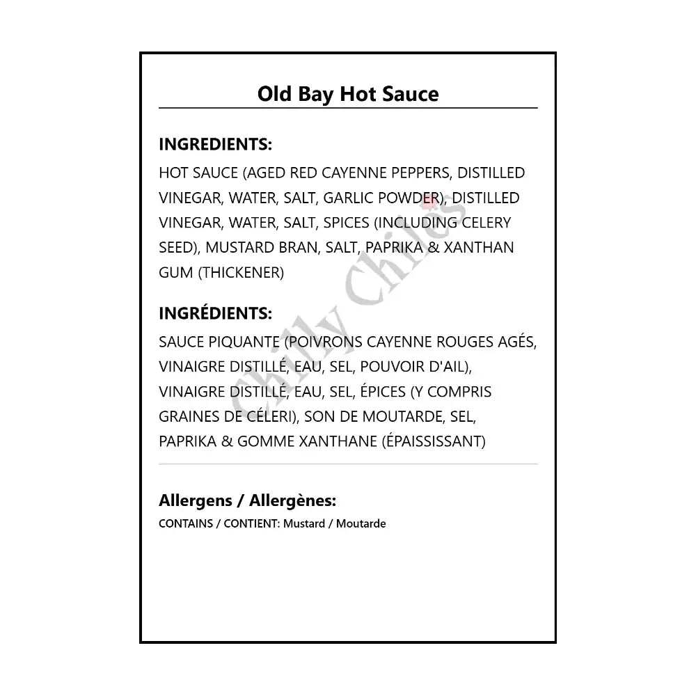Old Bay Hot Sauce - Hot Sauce