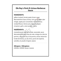 Ole Ray’s Pork-O-Licious Barbecue Sauce - BBQ Sauce