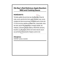 Ole Ray’s Red Delicious Apple Bourbon BBQ and Cooking Sauce - BBQ Sauce