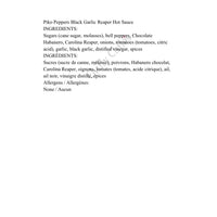 Piko Peppers Black Garlic Reaper Hot Sauce - Hot Sauce