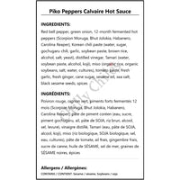 Piko Peppers Calvaire Hot Sauce - Hot Sauce