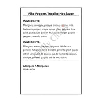 Piko Peppers Tropiko Hot Sauce - Hot Sauce