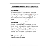 Piko Peppers White Rabbit Hot Sauce - Hot Sauce