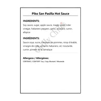 Piko San Pasilla Hot Sauce - Hot Sauce