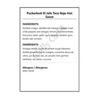 Puckerbutt El Jefe Taco Rojo Hot Sauce - Hot Sauce