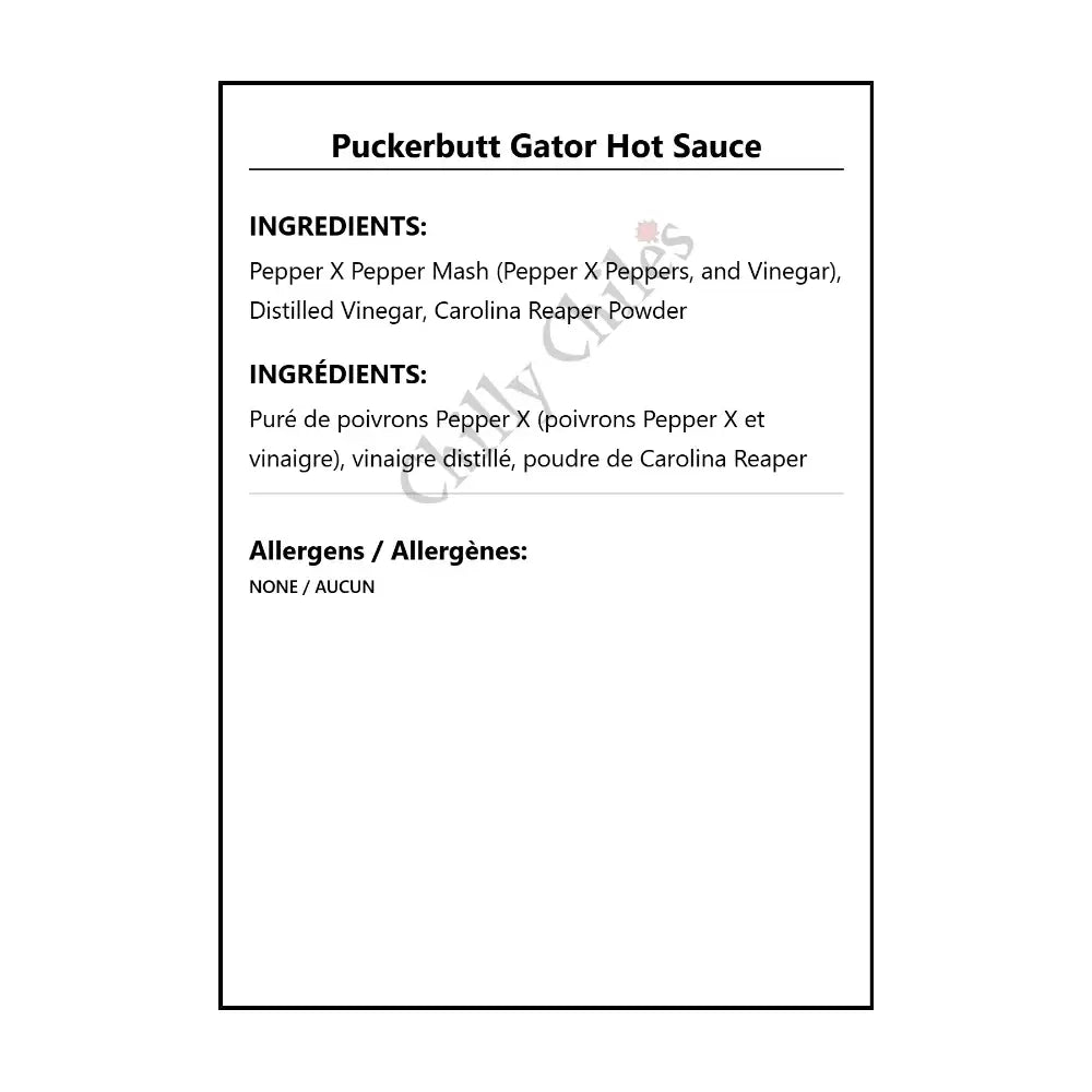 Puckerbutt Gator Hot Sauce - Hot Sauce