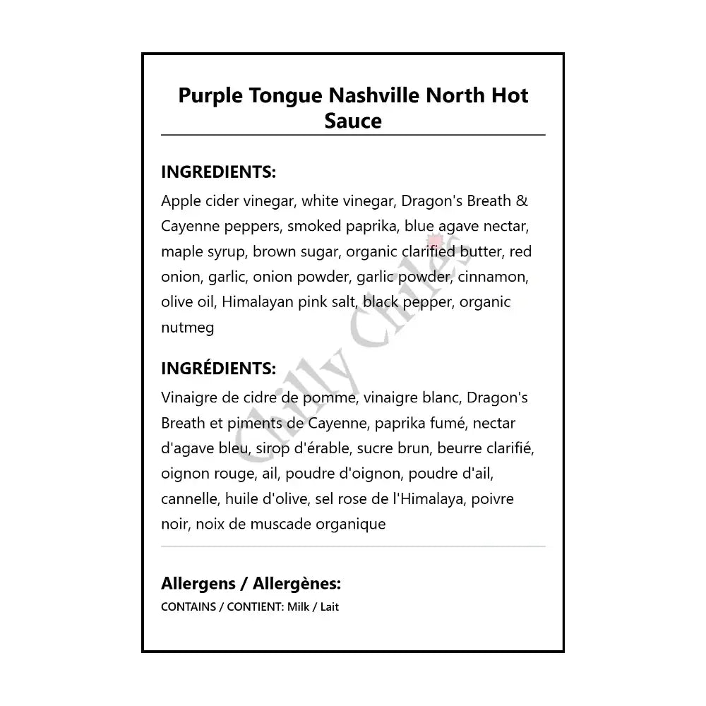 Purple Tongue Nashville North Hot Sauce - Hot Sauce