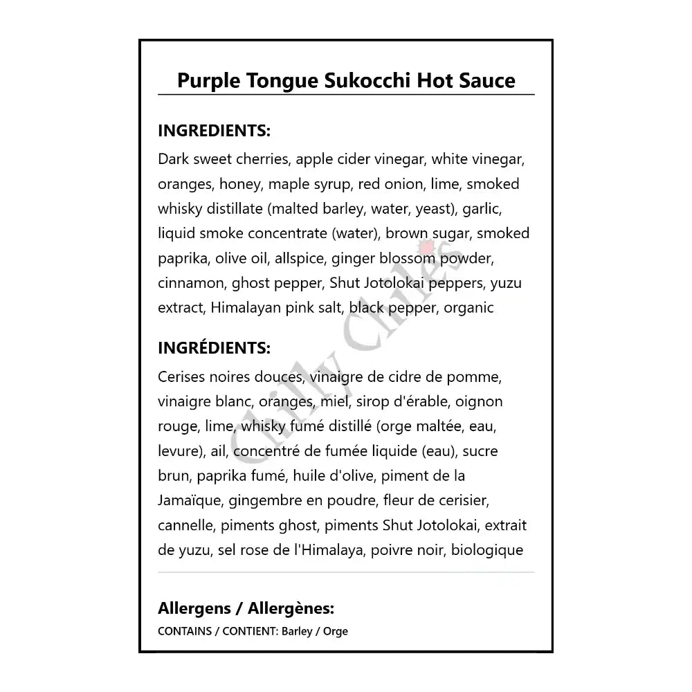 Purple Tongue Sukocchi Hot Sauce - Hot Sauce