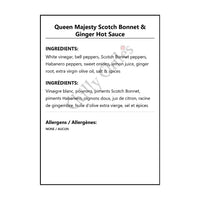 Queen Majesty Bonnet & Ginger Hot Sauce - Hot Sauce