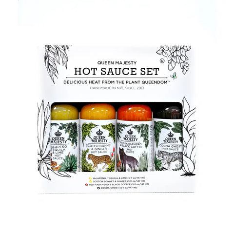Queen Majesty Favourite 4pk Hot Sauce - Gift Set