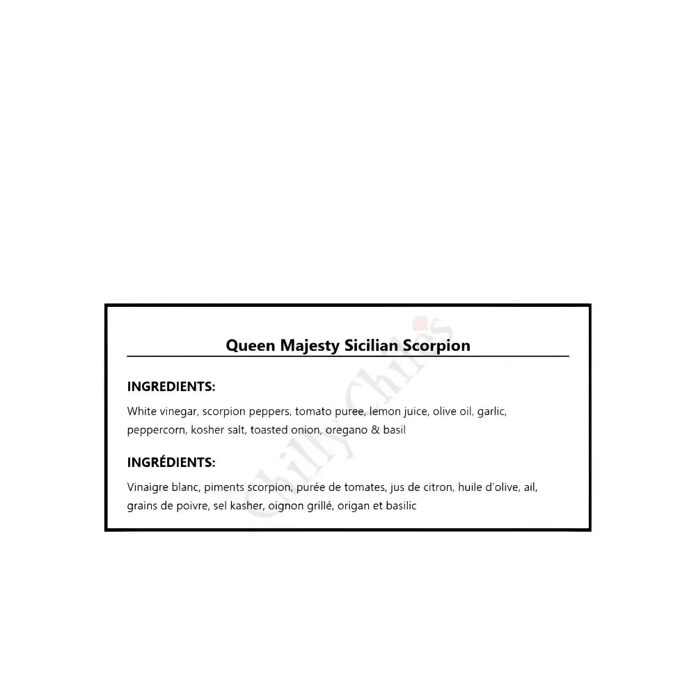 Queen Majesty Sicilian Scorpion Hot Sauce - Hot Sauce
