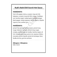 Rudi’s Bold Chili Scorch Hot Sauce - Hot Sauce