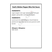 Rudi’s Molten Pepper Bliss Hot Sauce - Hot Sauce
