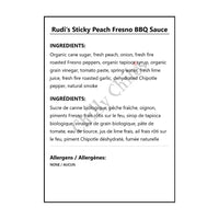 Rudi’s Sticky Peach Fresno BBQ Sauce - BBQ Sauce