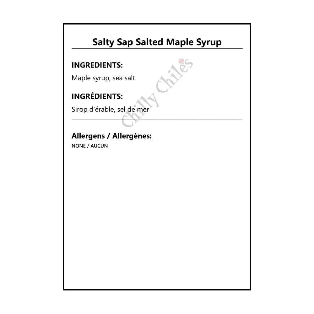 Salty Sap Salted Maple Syrup - Other